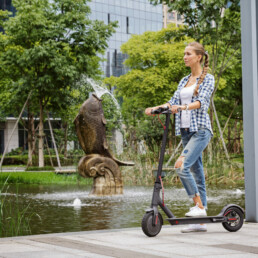 SHOK electric scooters woman on scooter